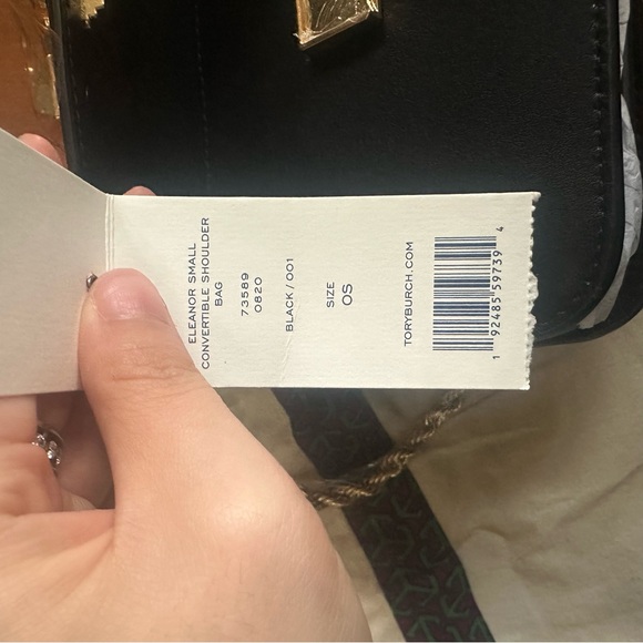 BNWT tory burch eleanor bag in black w gold chain - Picture 5 of 7